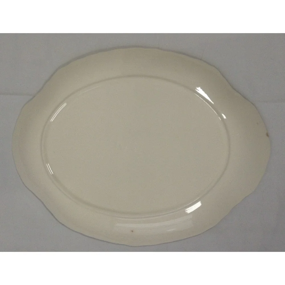 Vintage Serving‎ Platter Roses Floral Gold Edging   12 Inch